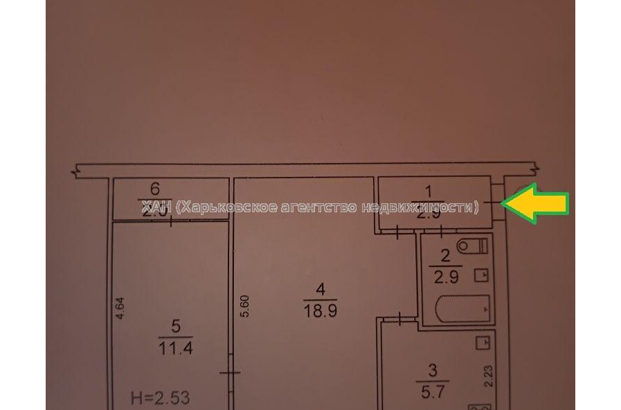 Продам квартиру, Косарева ул. , 2  ком., 44 м², без отделочных работ 