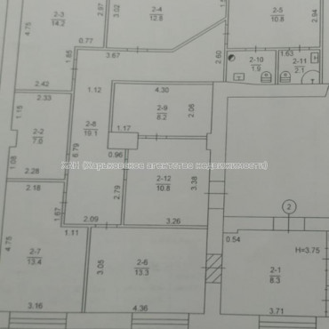 Сдам нежилую недвижимость, офис в многоквартирном доме , 8  ком., 115 м², косметический ремонт 