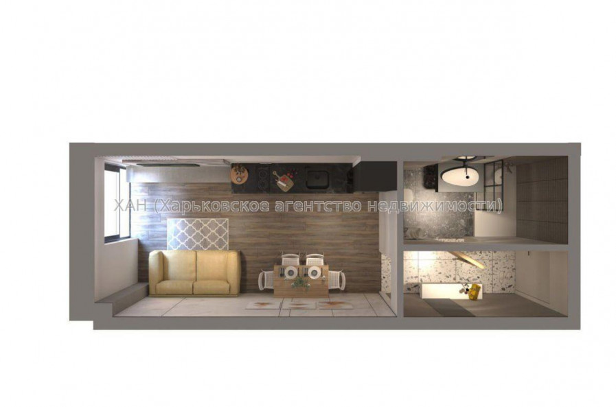 Продам квартиру, Сумская ул. , 1  ком., 23 м², без внутренних работ 