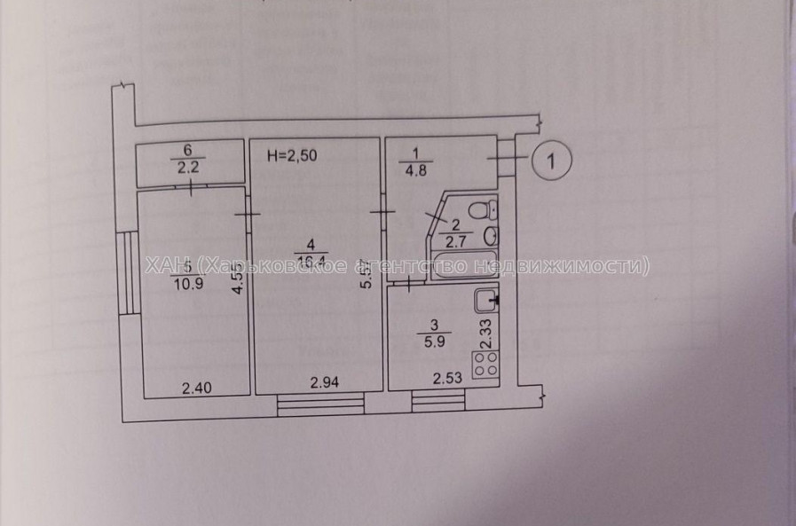Продам квартиру, Проскуры ул. , 2 кім., 42 м², косметический ремонт 