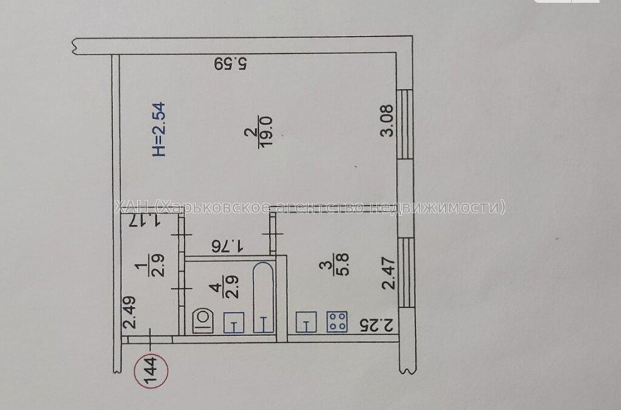 Продам квартиру, Каденюка ул. , 1  ком., 30.60 м², косметический ремонт 