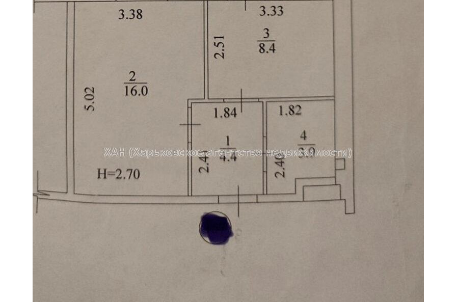 Продам квартиру, Мира ул. , 1 кім., 34.70 м², без внутренних работ 