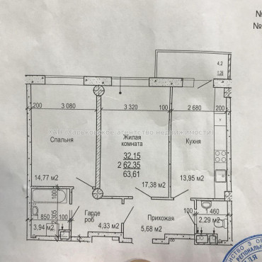 Продам квартиру, Гвардейцев Широнинцев ул. , 2  ком., 63.60 м², без внутренних работ 