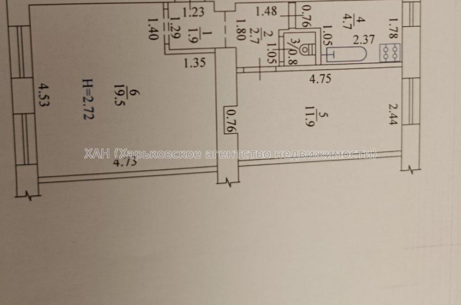 Продам квартиру, Морозова ул. , 2  ком., 42 м², без ремонта 