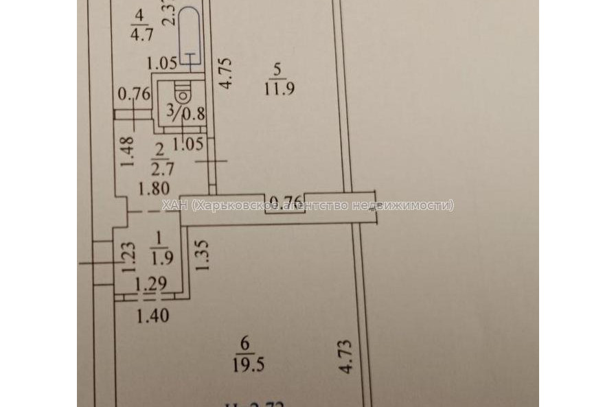 Продам квартиру, Морозова ул. , 2  ком., 42 м², без ремонта 
