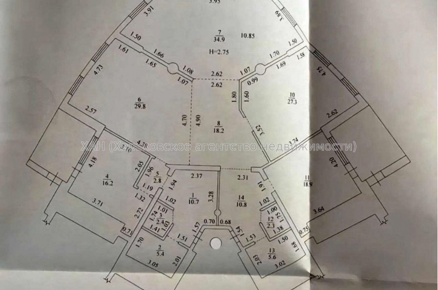 Продам квартиру, Барабашова академика ул. , 4 кім., 208 м², без внутренних работ 