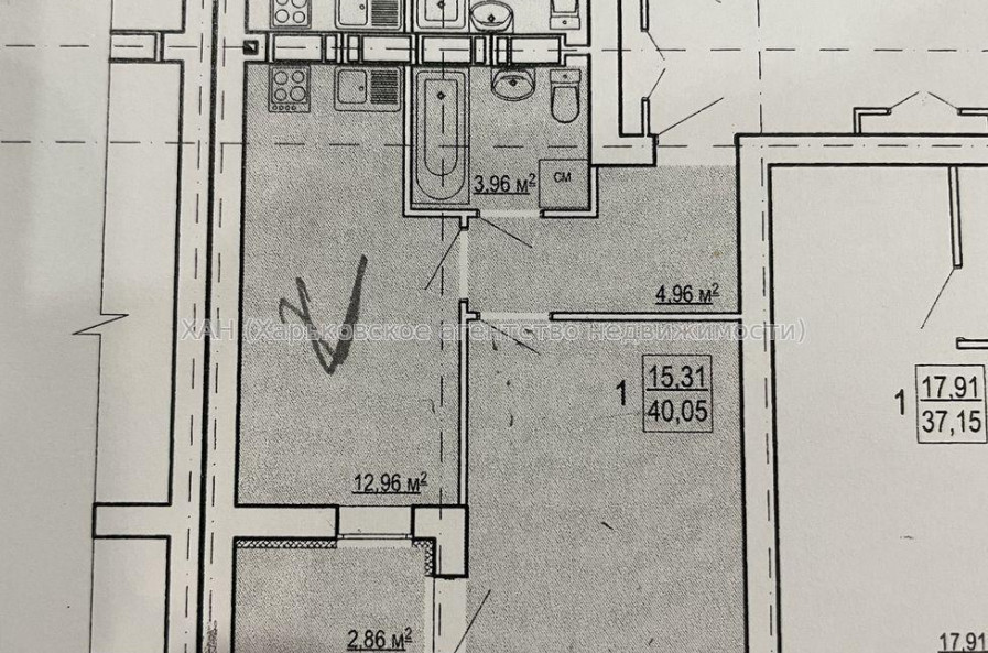 Продам квартиру, Шевченко ул. , 1  ком., 40 м², без ремонта 