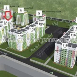 Продам квартиру, Мира ул. , 1  ком., 37 м², без внутренних работ