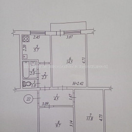 Продам квартиру, Каркача Ивана бульв. , 3  ком., 54 м², советский ремонт