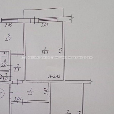 Продам квартиру, Каркача Ивана бульв. , 3  ком., 54 м², советский ремонт 