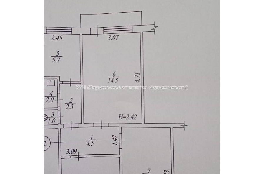 Продам квартиру, Каркача Ивана бульв. , 3  ком., 54 м², советский ремонт 