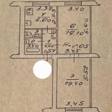 Продам квартиру, Науки просп. , 2  ком., 56.60 м², советский ремонт 