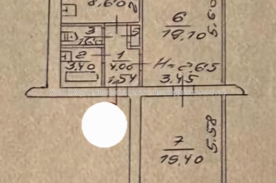 Продам квартиру, Науки просп. , 2  ком., 56.60 м², советский ремонт 