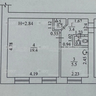 Продам квартиру, Хотомлянская ул. , 1 кім., 29 м², советский ремонт 