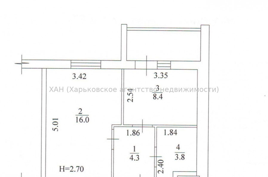 Продам квартиру, Мира ул. , 1  ком., 34.50 м², евроремонт 