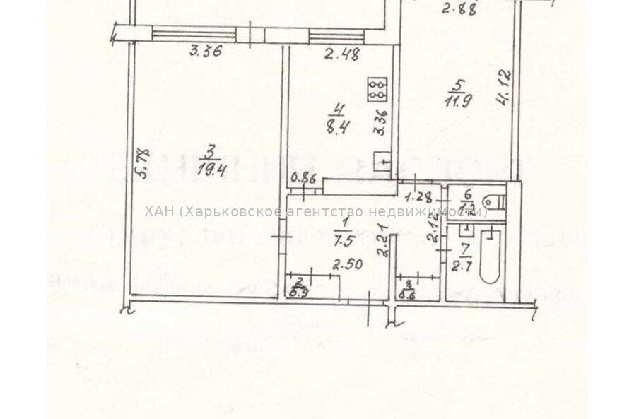 Продам квартиру, Соборности Украины ул. , 255 , 2 кім., 56 м², капитальный ремонт 