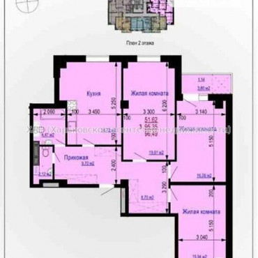 Продам квартиру, Зерновая ул. , 3  ком., 97 м², без внутренних работ 