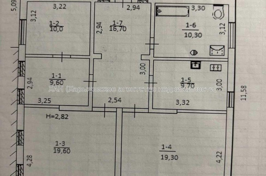 Продам дом, Сотника Костюченко ул. , 114.70 м², 6 сот., косметический ремонт 