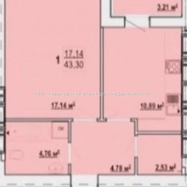 Продам квартиру, Шевченко ул. , 1 кім., 44 м², без внутренних работ 