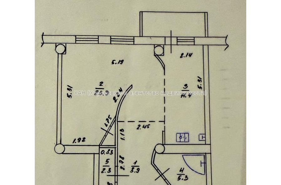 Продам квартиру, Аэрокосмический пр. , 1 кім., 54 м², капитальный ремонт 