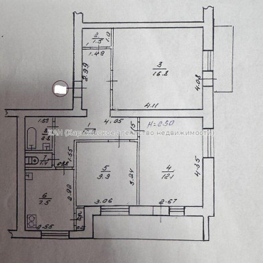Продам квартиру, Ромашкина ул. , 3 кім., 66.90 м², капитальный ремонт 