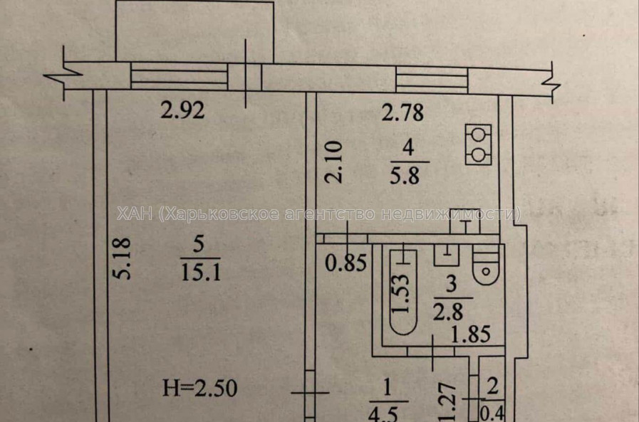 Продам квартиру, Деревянко ул. , 1 кім., 38 м², советский ремонт 