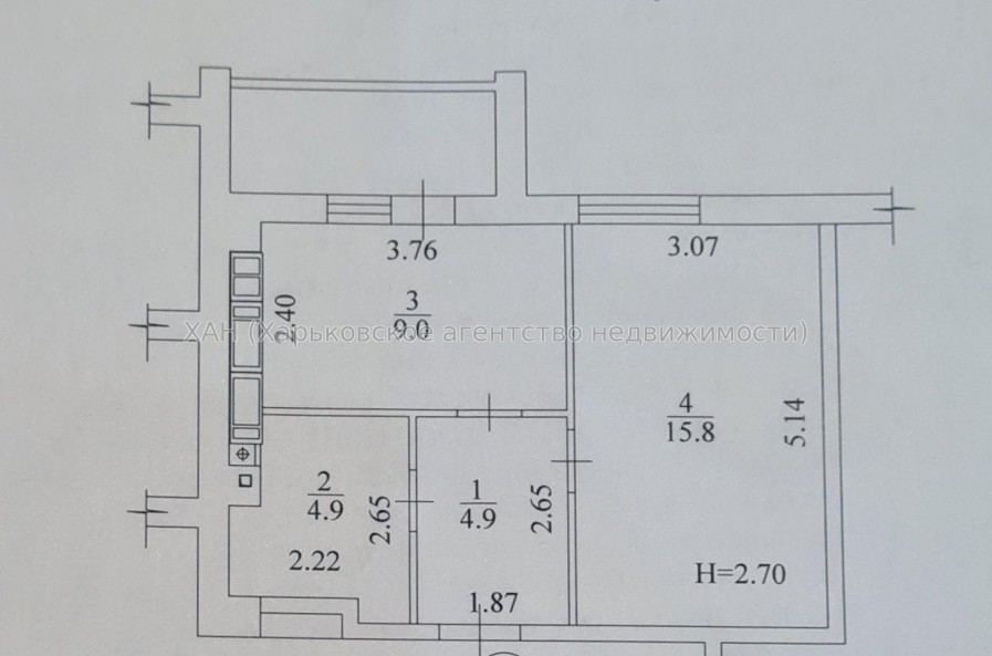 Продам квартиру, Льва Ландау просп. , 1 кім., 37 м², евроремонт 