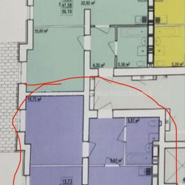 Продам квартиру, Лисаветинская ул. , 2 кім., 56 м², без внутренних работ 