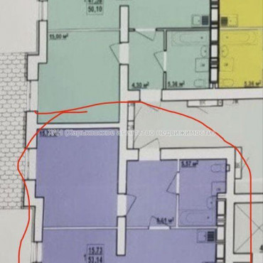 Продам квартиру, Лисаветинская ул. , 2  ком., 56 м², без внутренних работ 