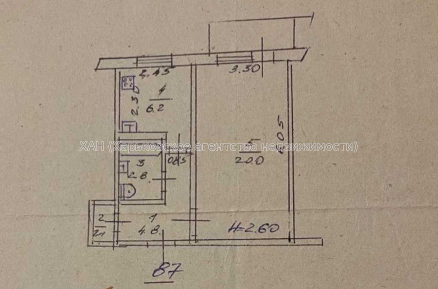 Продам квартиру, Архитекторов ул. , 1  ком., 35.80 м², косметический ремонт 