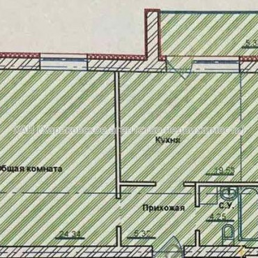 Продам квартиру, Франковская ул. , 1 кім., 55 м², без внутренних работ 