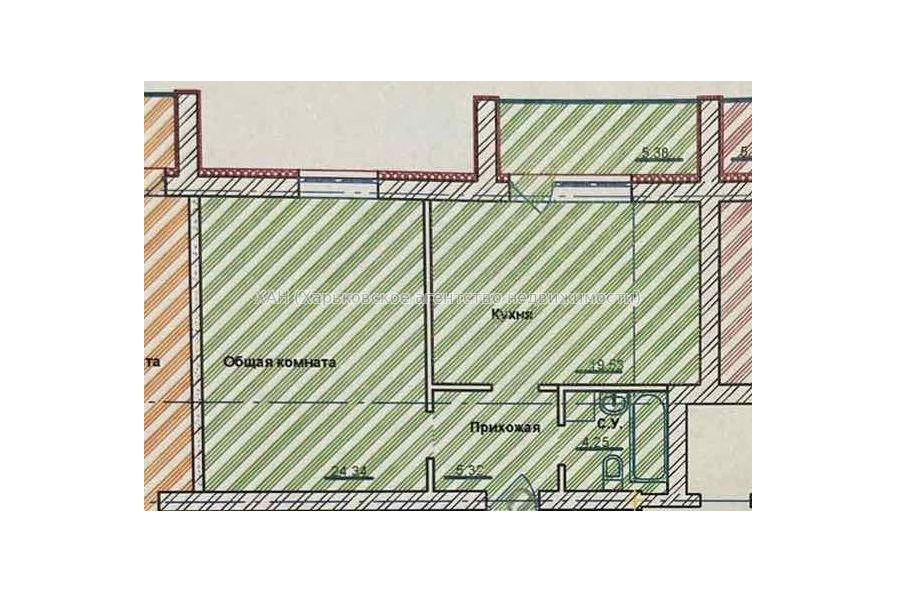 Продам квартиру, Франковская ул. , 1 кім., 55 м², без внутренних работ 