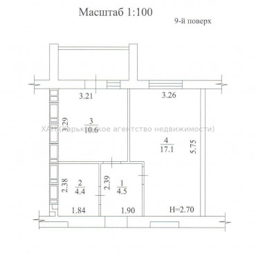 Продам квартиру, Мира ул. , 1  ком., 39 м², без внутренних работ 