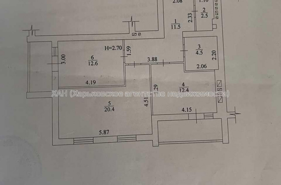 Продам квартиру, Мира ул. , 2  ком., 69 м², без внутренних работ 