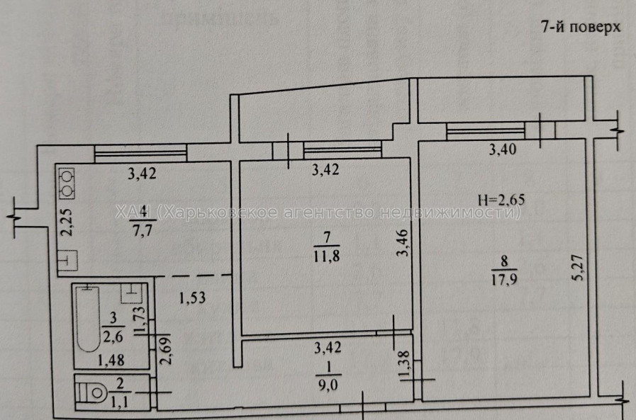 Продам квартиру, Людвига Свободы просп. , 2  ком., 56.80 м², без внутренних работ 