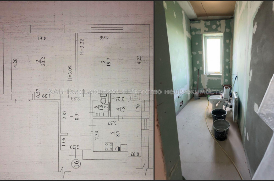 Продам квартиру, Ильи Коваля ул. , 2  ком., 64 м², частичный ремонт 