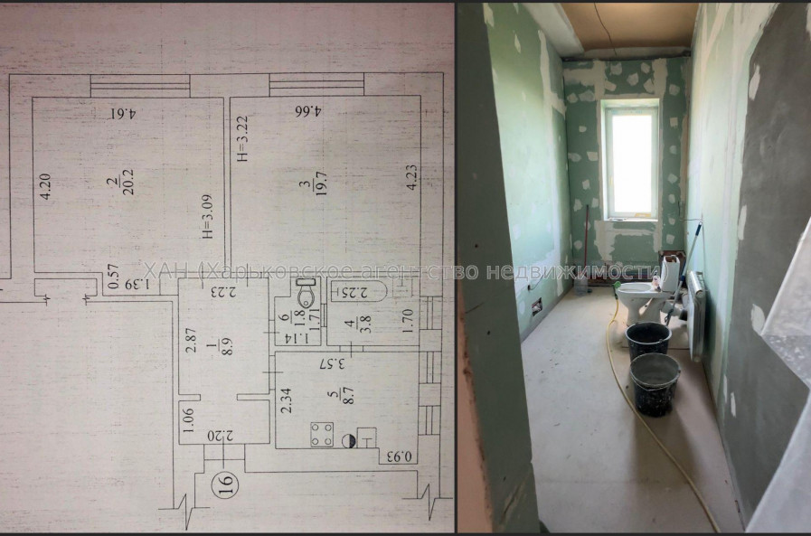 Продам квартиру, Ильи Коваля ул. , 2 кім., 64 м², частичный ремонт 