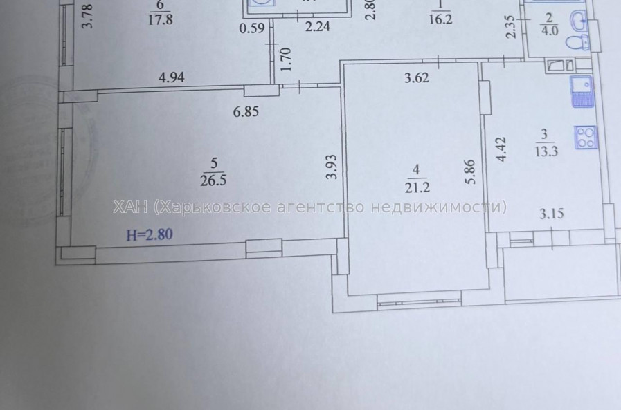 Продам квартиру, Героев Харькова просп. , 3 кім., 105.40 м², без внутренних работ 