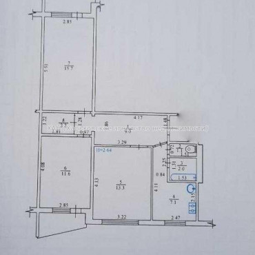 Продам квартиру, Аэрокосмический пр. , 174/8 , 3 кім., 68 м², косметический ремонт 