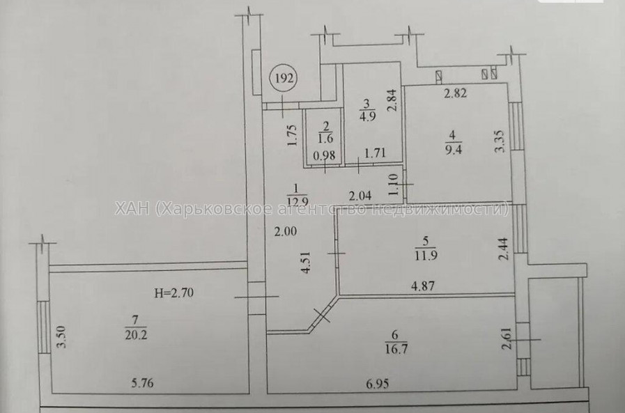 Продам квартиру, Мира ул. , 3  ком., 80 м², без внутренних работ 