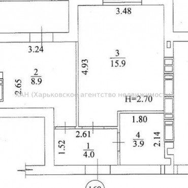 Продам квартиру, Шевченко ул. , 1  ком., 37 м², без отделочных работ 