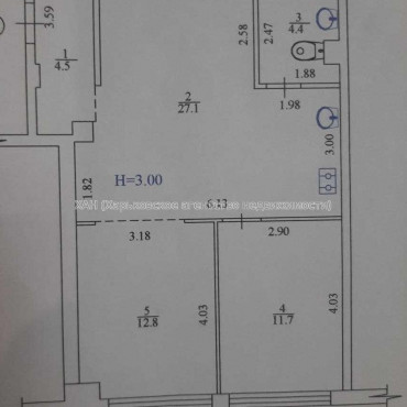 Продам квартиру, Бригады Хартия ул. , 2  ком., 60.50 м², капитальный ремонт 