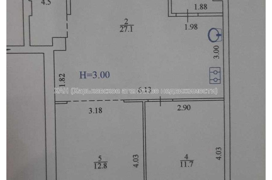 Продам квартиру, Бригады Хартия ул. , 2  ком., 60.50 м², капитальный ремонт 