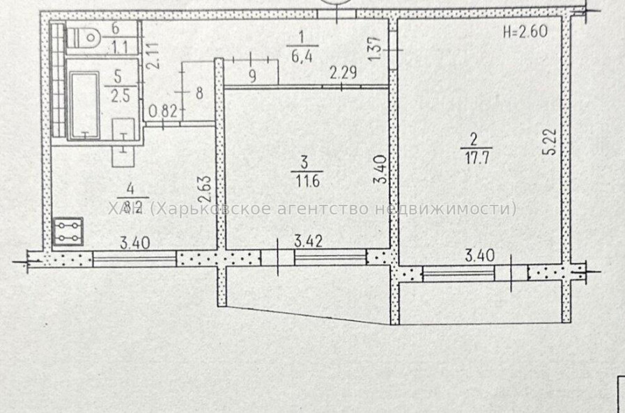 Продам квартиру, Клочковская ул. , 2  ком., 51 м², капитальный ремонт 