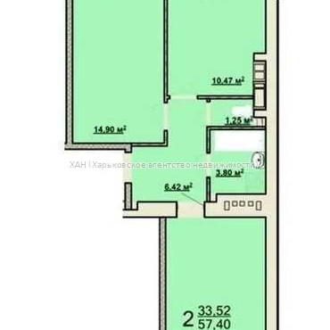 Продам квартиру, Мира ул. , 2  ком., 58 м², без внутренних работ 