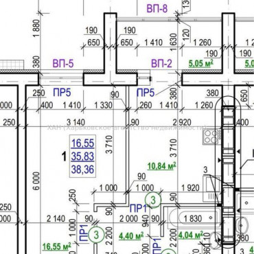 Продам квартиру, Полтавский Шлях ул. , 1  ком., 38.36 м², без внутренних работ 