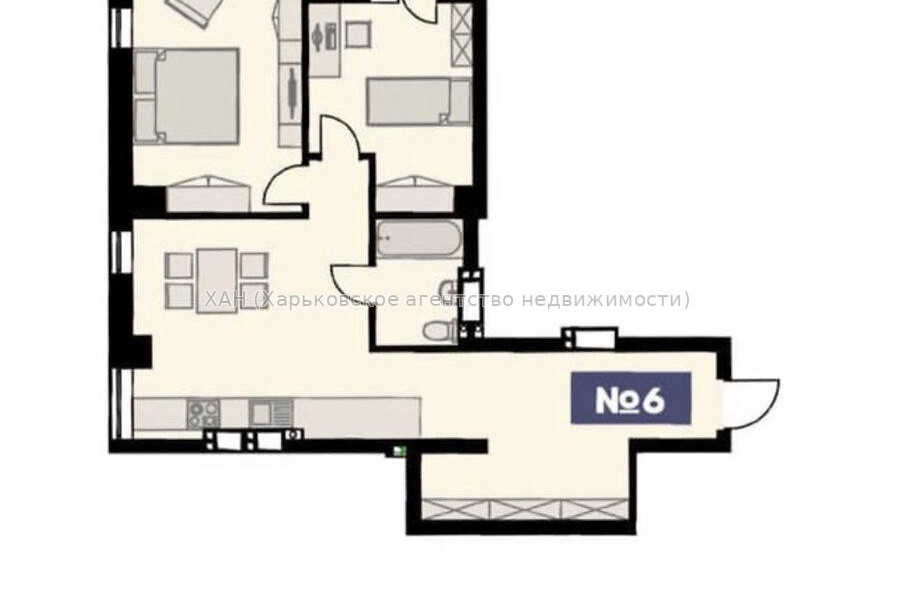 Продам квартиру, Сокольницкая ул. , 3  ком., 67 м², без внутренних работ 