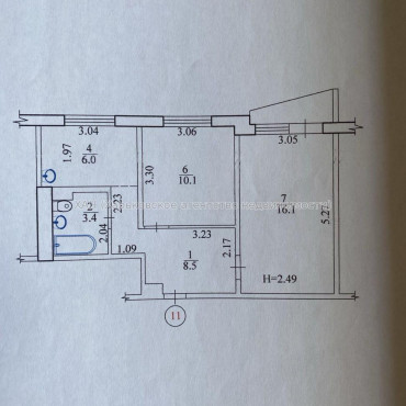 Продам квартиру, Валентиновская ул. , 2 кім., 46 м², евроремонт 