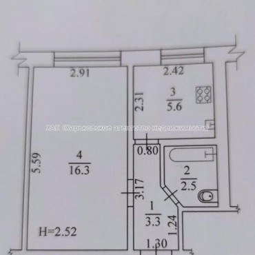 Продам квартиру, Камышовая ул. , 1  ком., 28 м², советский ремонт 