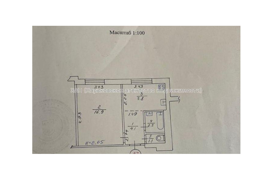 Продам квартиру, Саперная ул. , 1 кім., 32 м², капитальный ремонт 